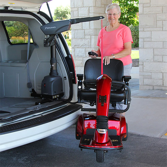 Orange County exterior mobility scooterlift, outside wheel chair trailer hitch disability lifter 800.727.1954