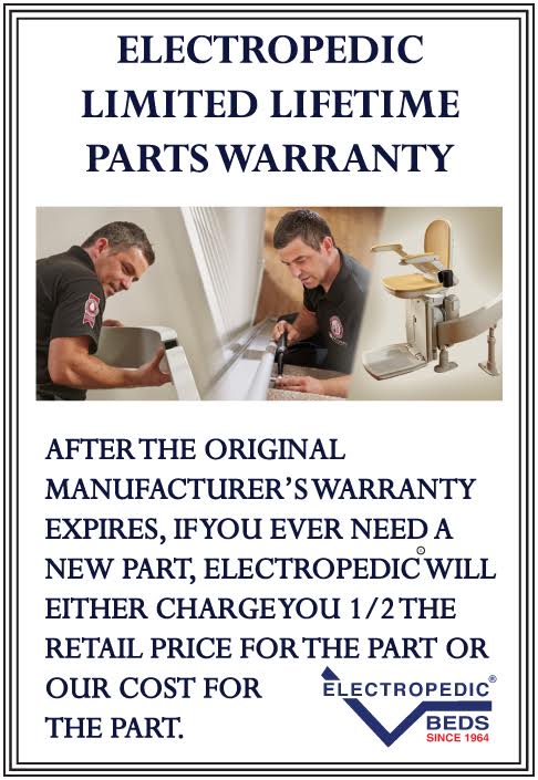 Kraus limited lifetime parts warranty electropedic StairLifts