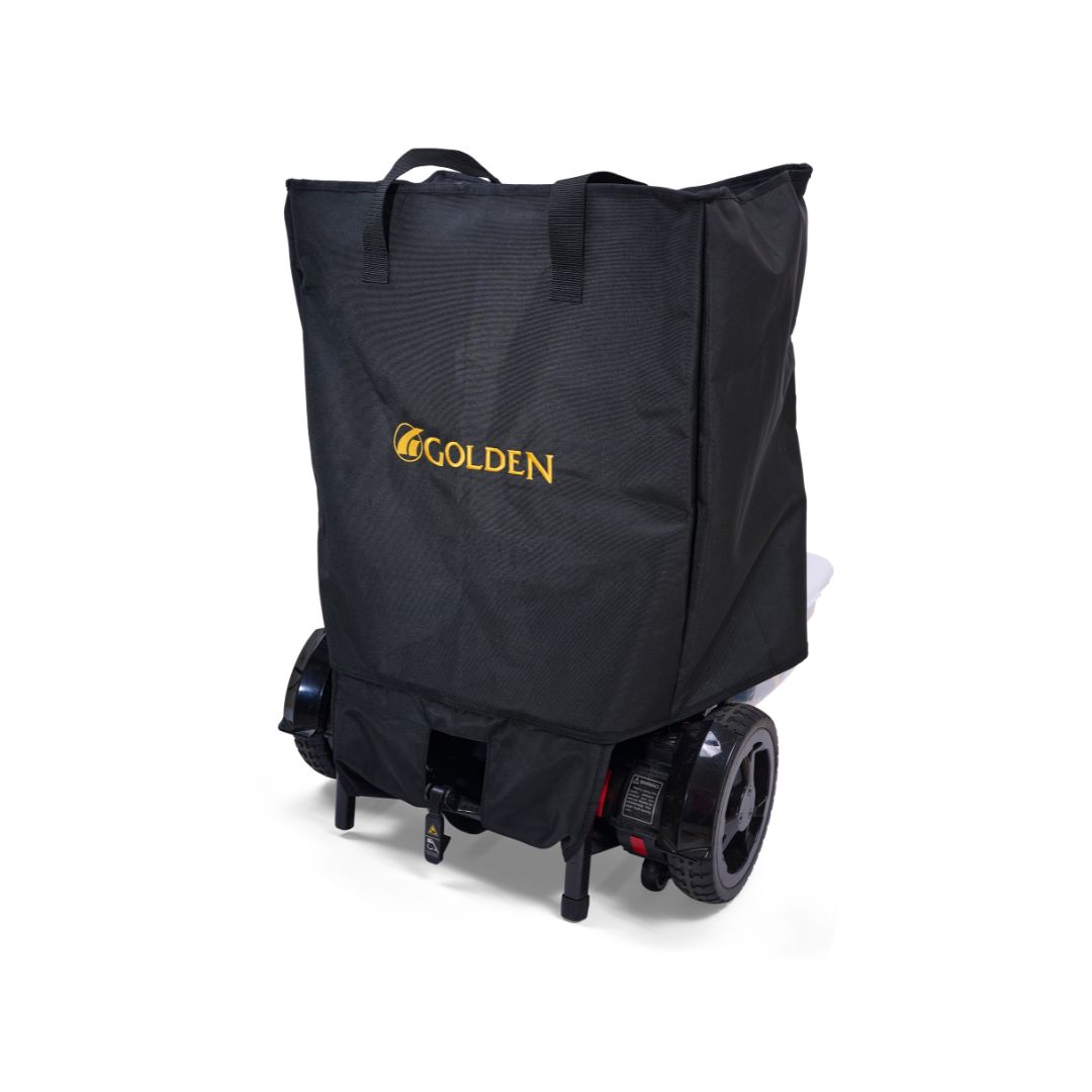 Cricket folding electric wheelchair folded upright