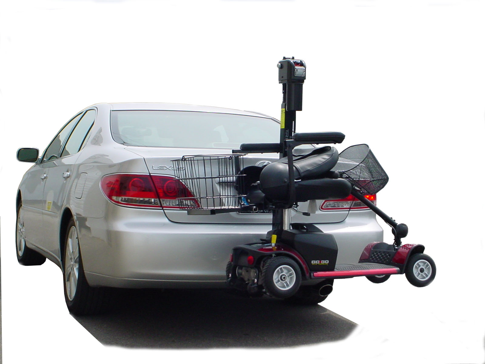 electric battery powered outside trailer hitch scooter heavy duty lift