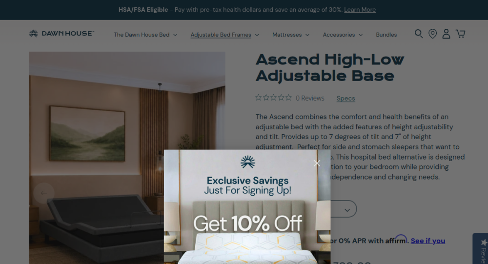 Ascend High-Low Adjustable Bed electric adjustable hospital bed from ElectroEASE