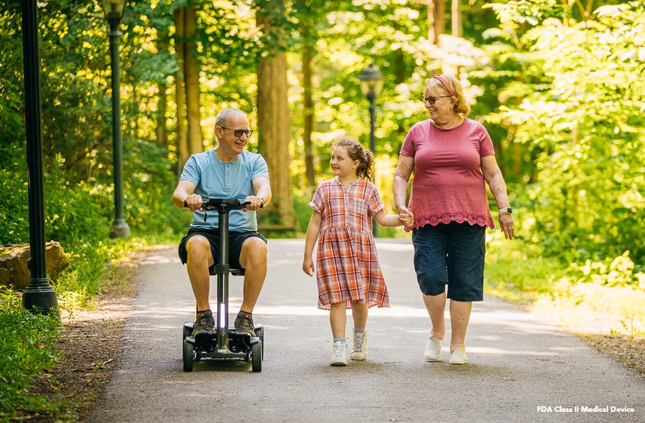 Pride Go Go travel mobility scooter family including the Go Go Carbon