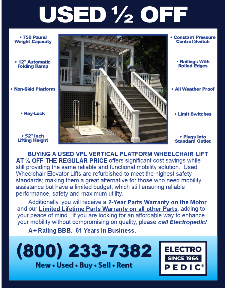 Used vertical platform wheelchair lift